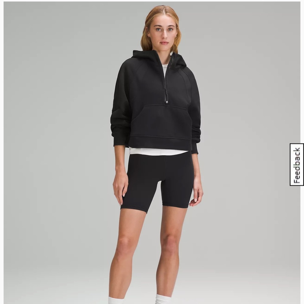Lululemon black scuba oversized half zip hoodie size xs/s